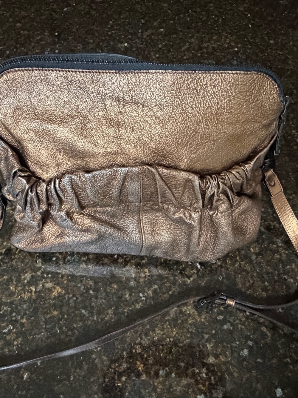 Burberry Metallic Bronze Drawstring Shoulder Bag - Picture 4 of 10